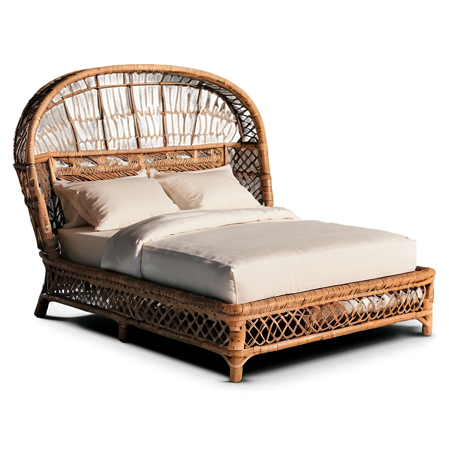 Rattan Bed Bohemian Png Vqa