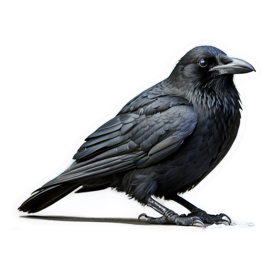 Raven In Snow Landscape Png Tki18