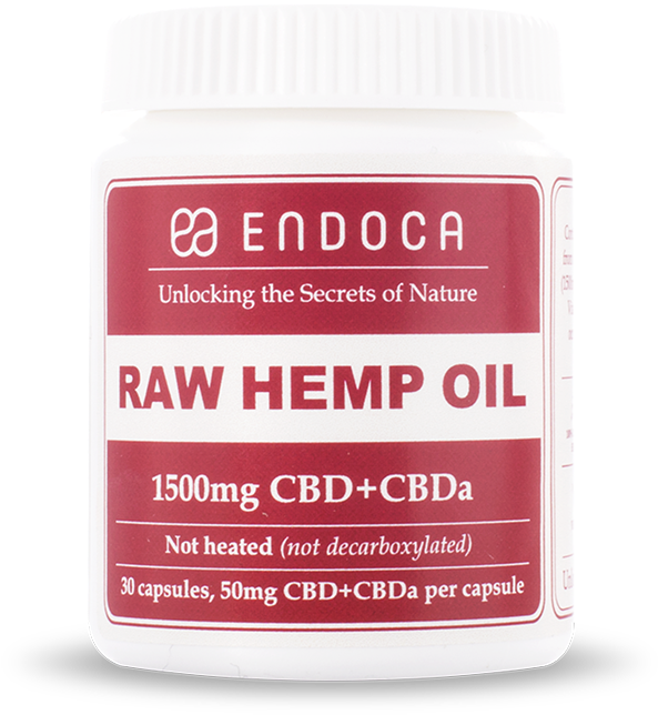 Raw Hemp Oil C B D Capsules Endoca