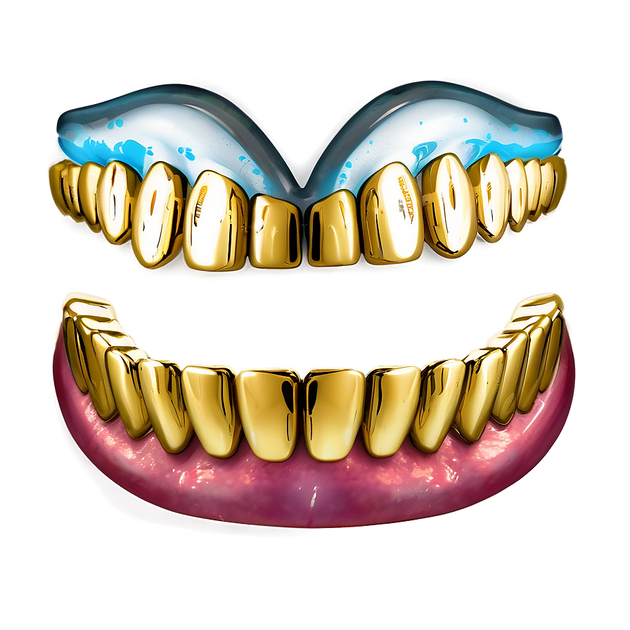 Real Gold Fronts Grillz Png 74