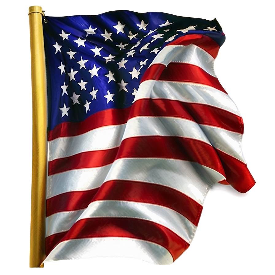 Realistic American Flag Waving Png Rxq29