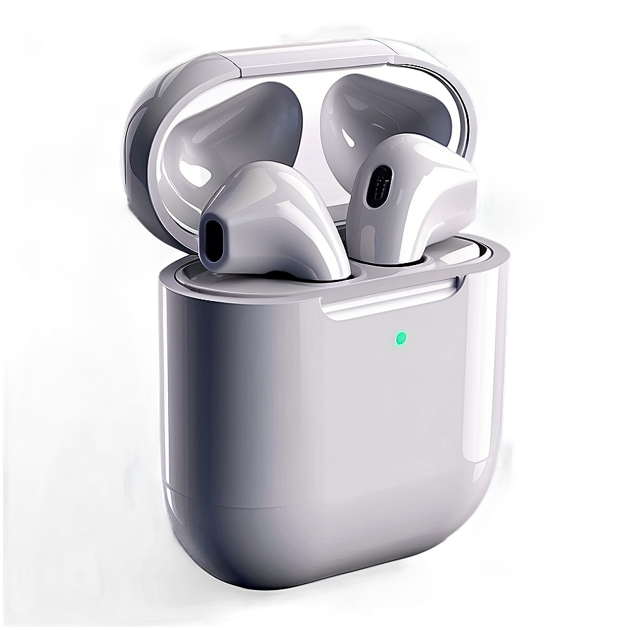 Realistic Apple Airpods 3d Render Png Kjn82