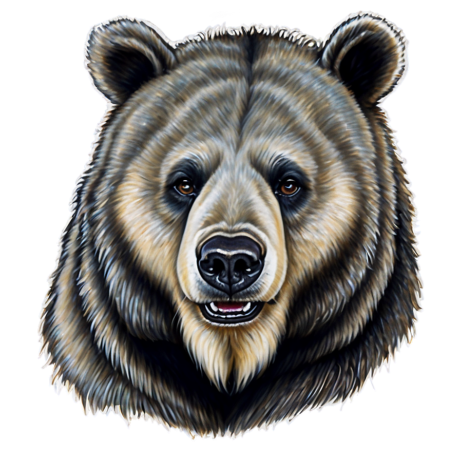 Realistic Bear Face Drawing Png 80