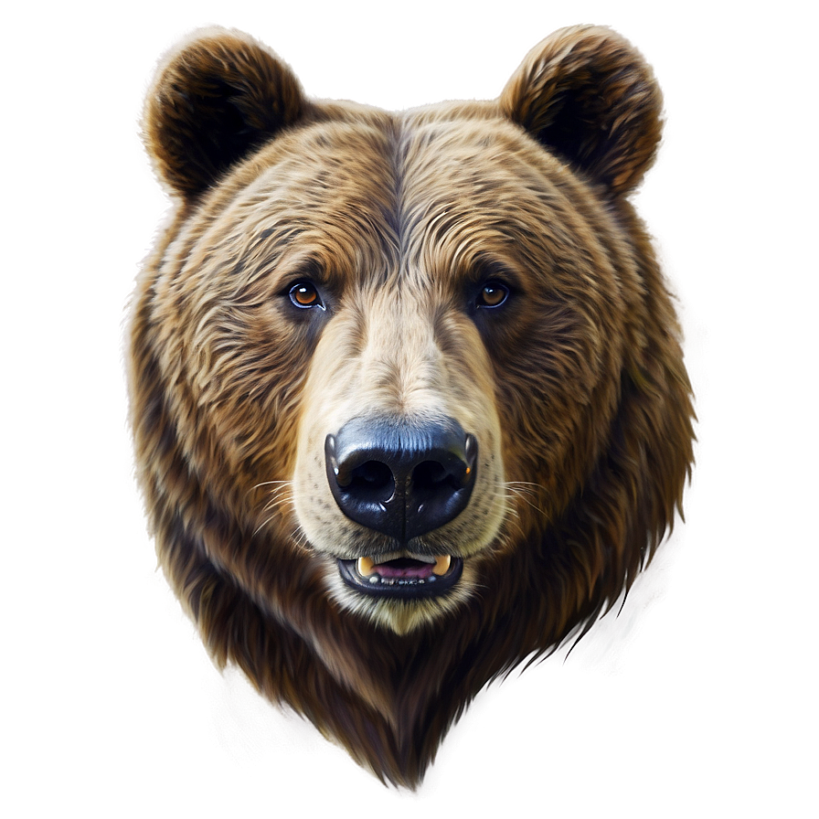 Realistic Bear Head Sketch Png 06292024