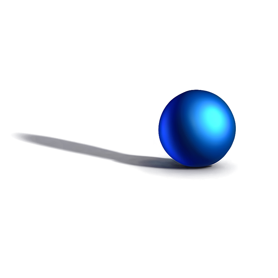 Realistic Blue Ball Png 06132024