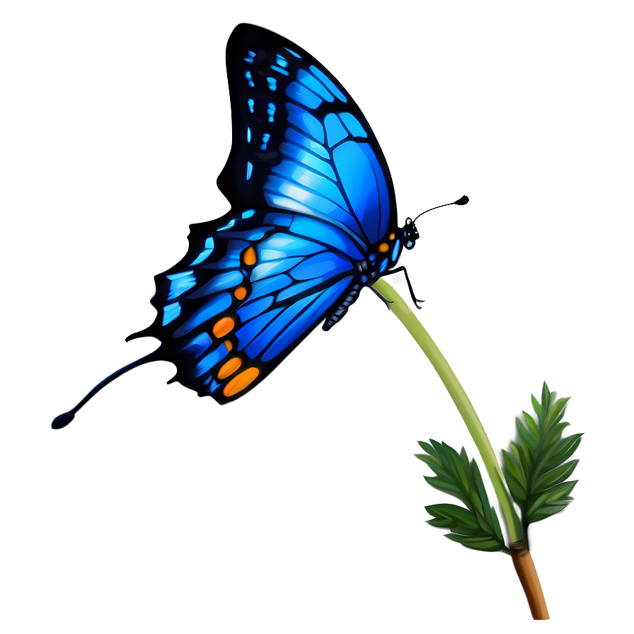 Realistic Blue Butterflies Png 44