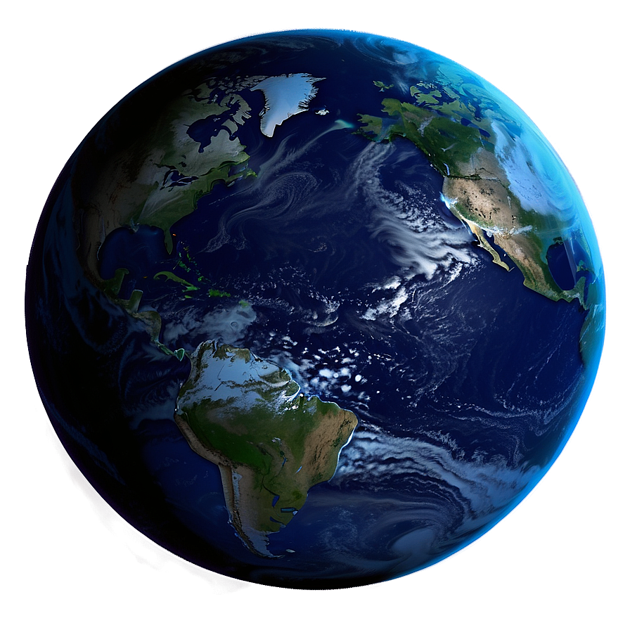 Realistic Blue Planet Rendering Png 06292024