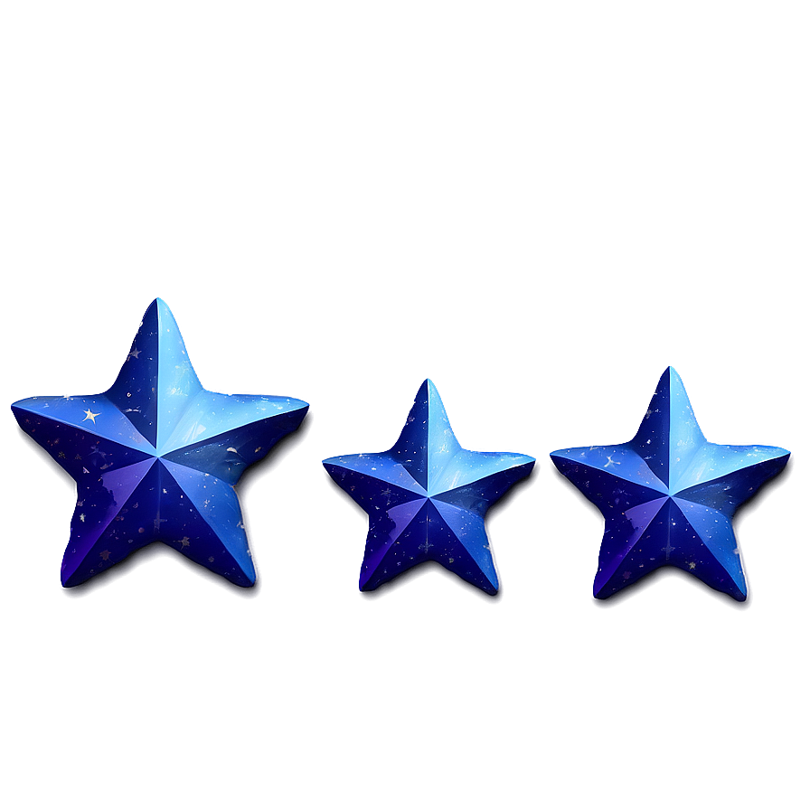 Realistic Blue Stars Png Qee