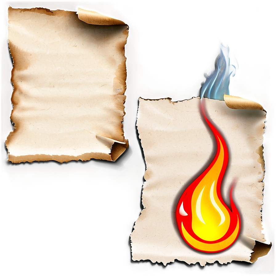 Realistic Burned Paper Png 94