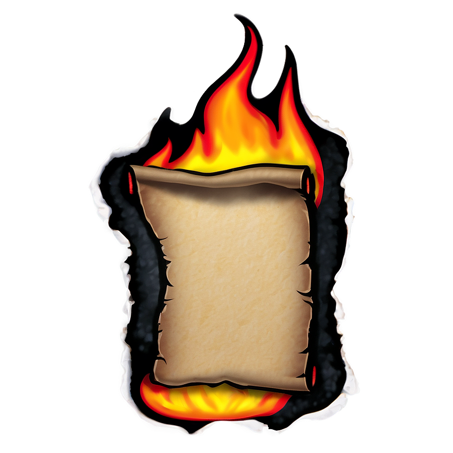 Realistic Burned Paper Png 98