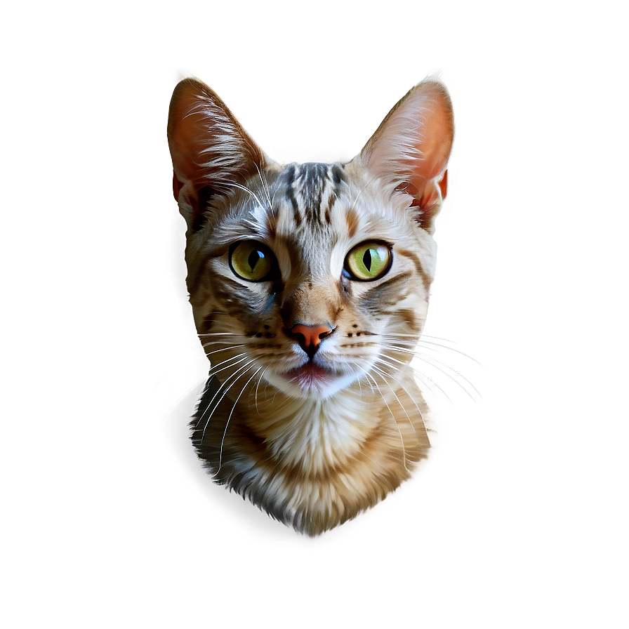 Realistic Cat Portrait Png D