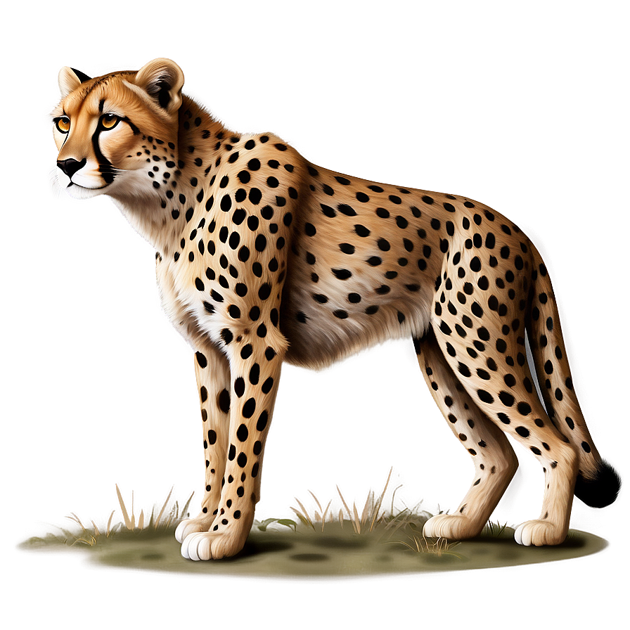 Realistic Cheetah Illustration Png 06112024