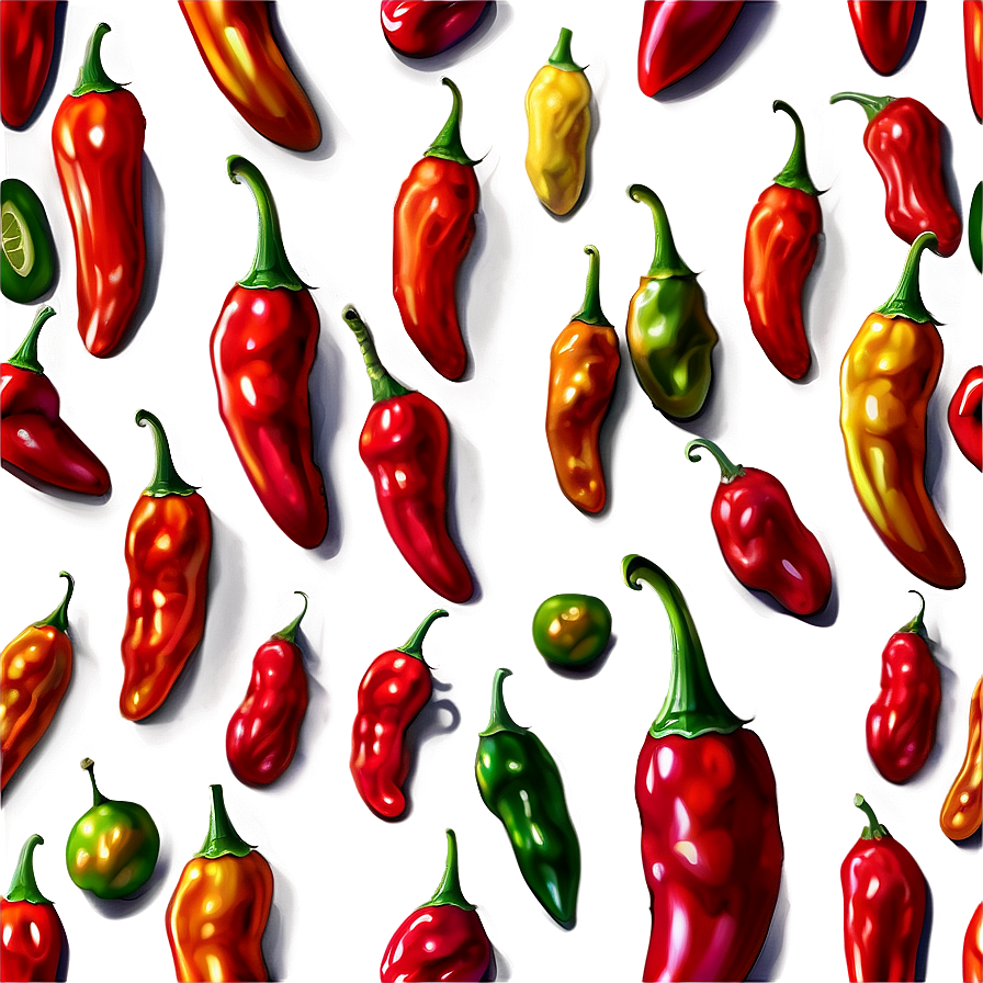 Realistic Chili Pepper Art Png 53