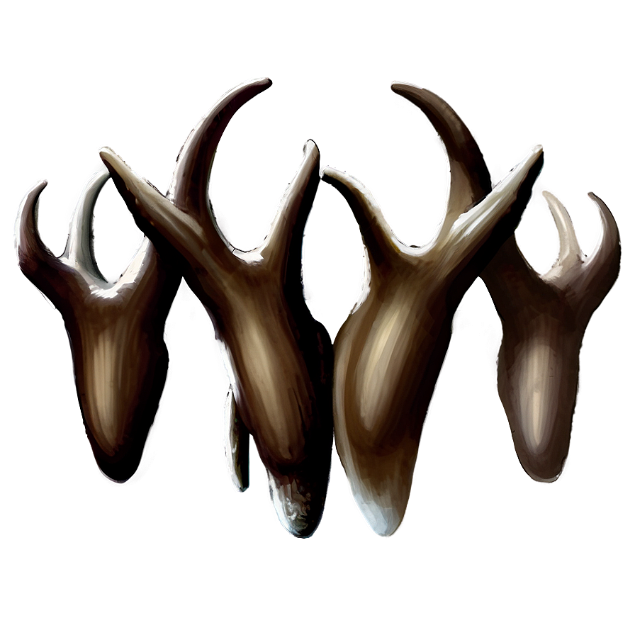 Realistic Deer Antler Drawing Png Ffs