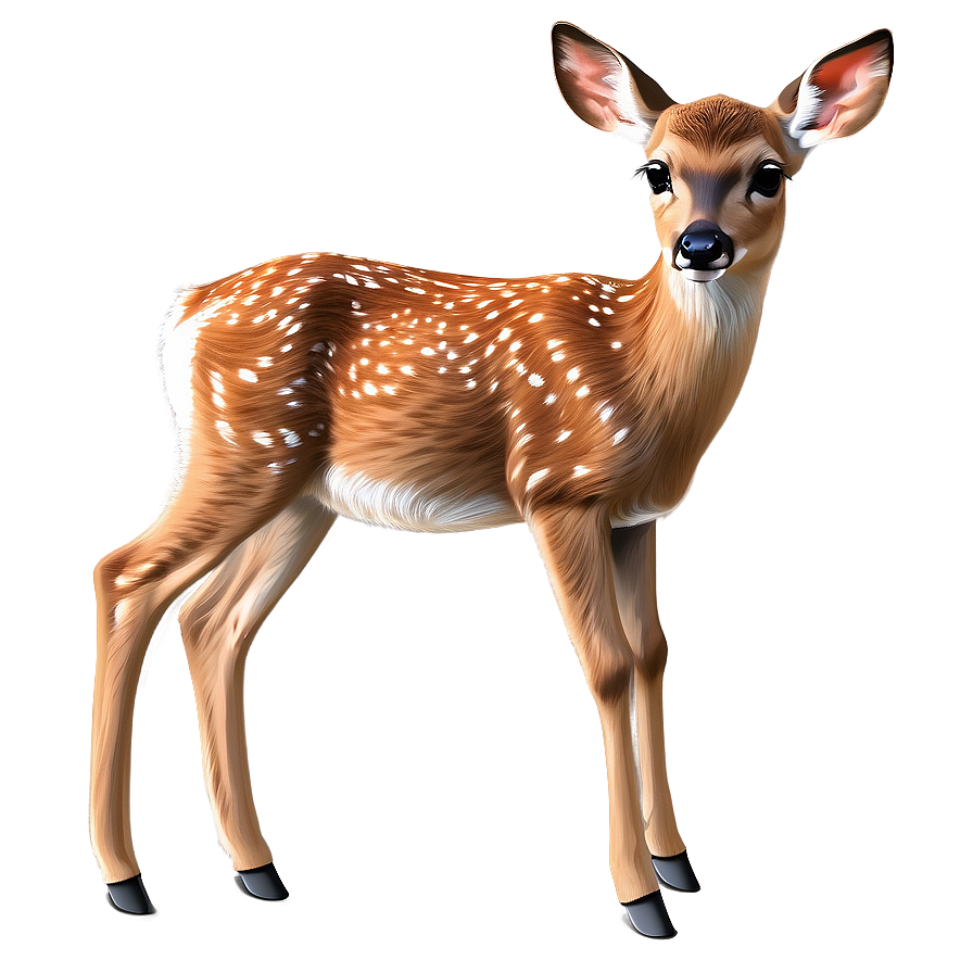 Realistic Fawn Rendering Png 06242024