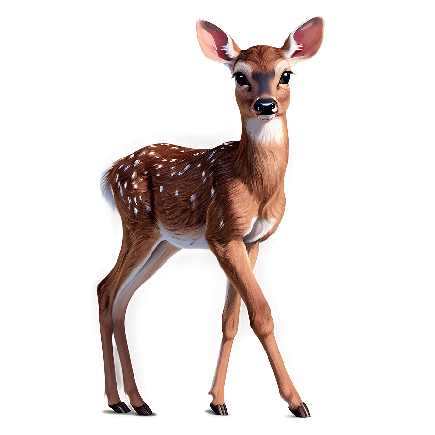 Realistic Fawn Rendering Png Erm35