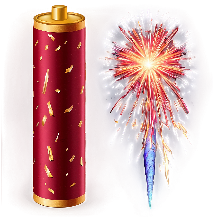 Realistic Firecrackers Burst Png 06242024