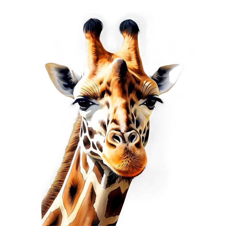 Realistic Giraffe Portrait Png Yam