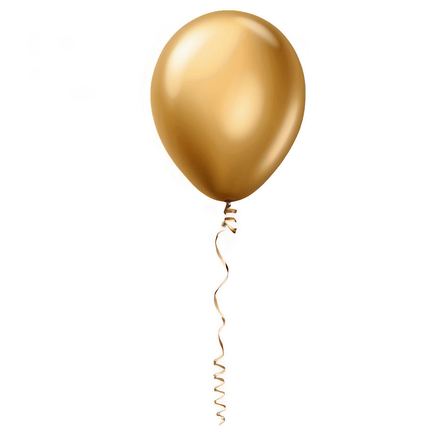 Realistic Gold Balloon Png Vtu69