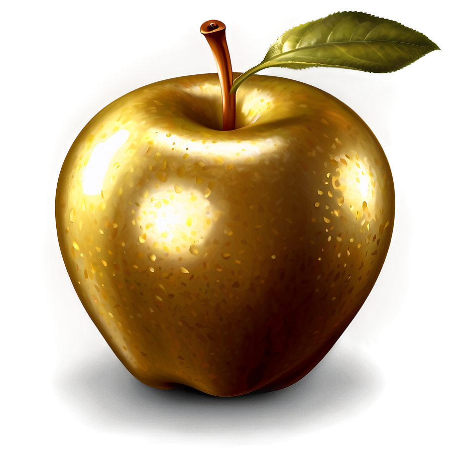 Realistic Golden Apple Image Png Xvm