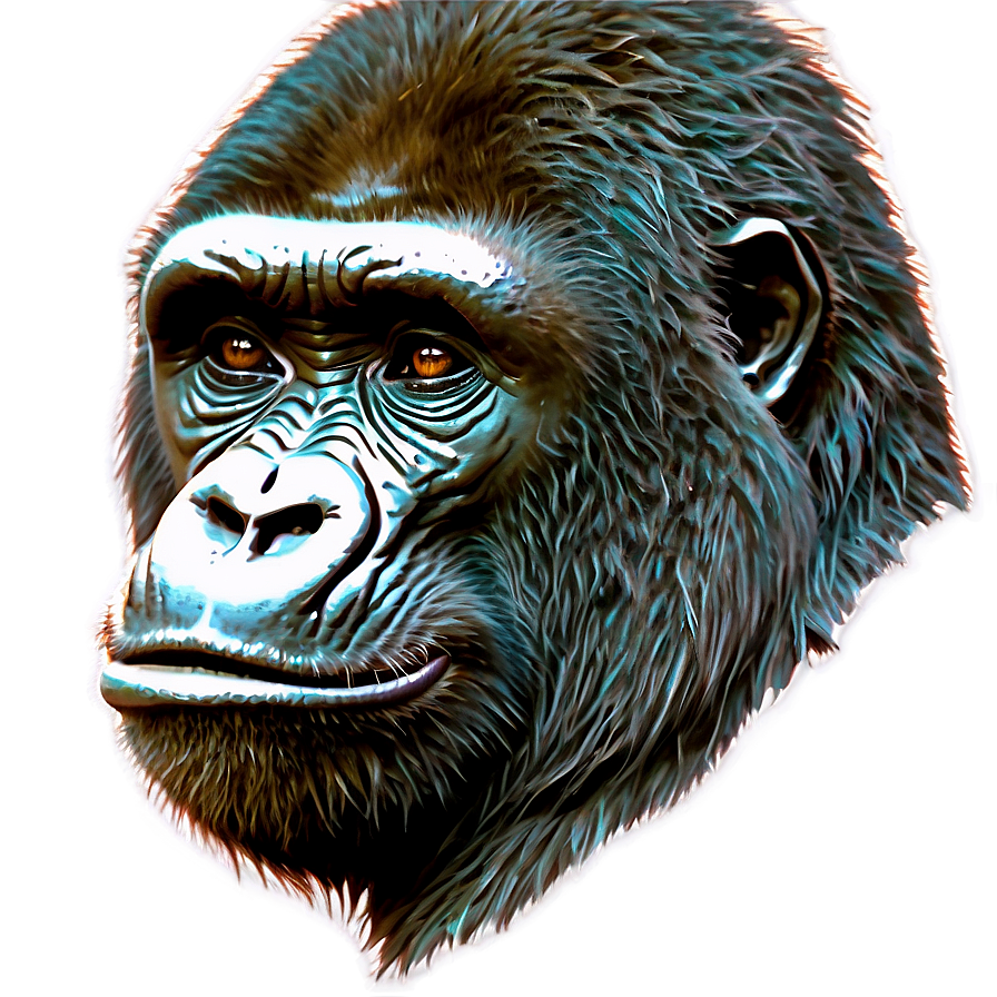 Realistic Gorilla Portrait Png 05212024