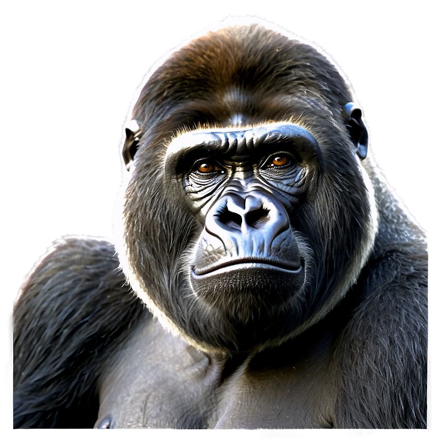 Realistic Gorilla Portrait Png Vuy60