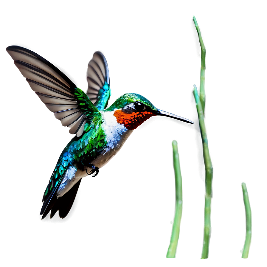 Realistic Hummingbird Art Png 24