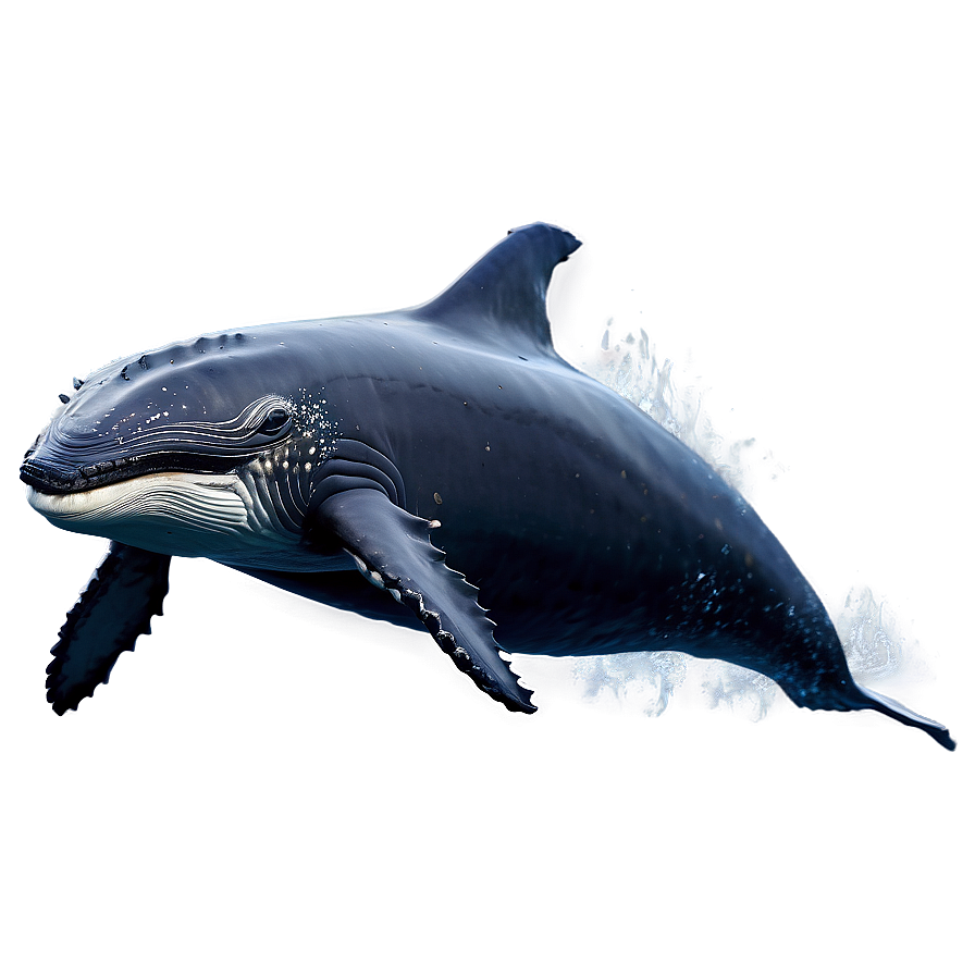 Realistic Humpback Whale Art Png 35