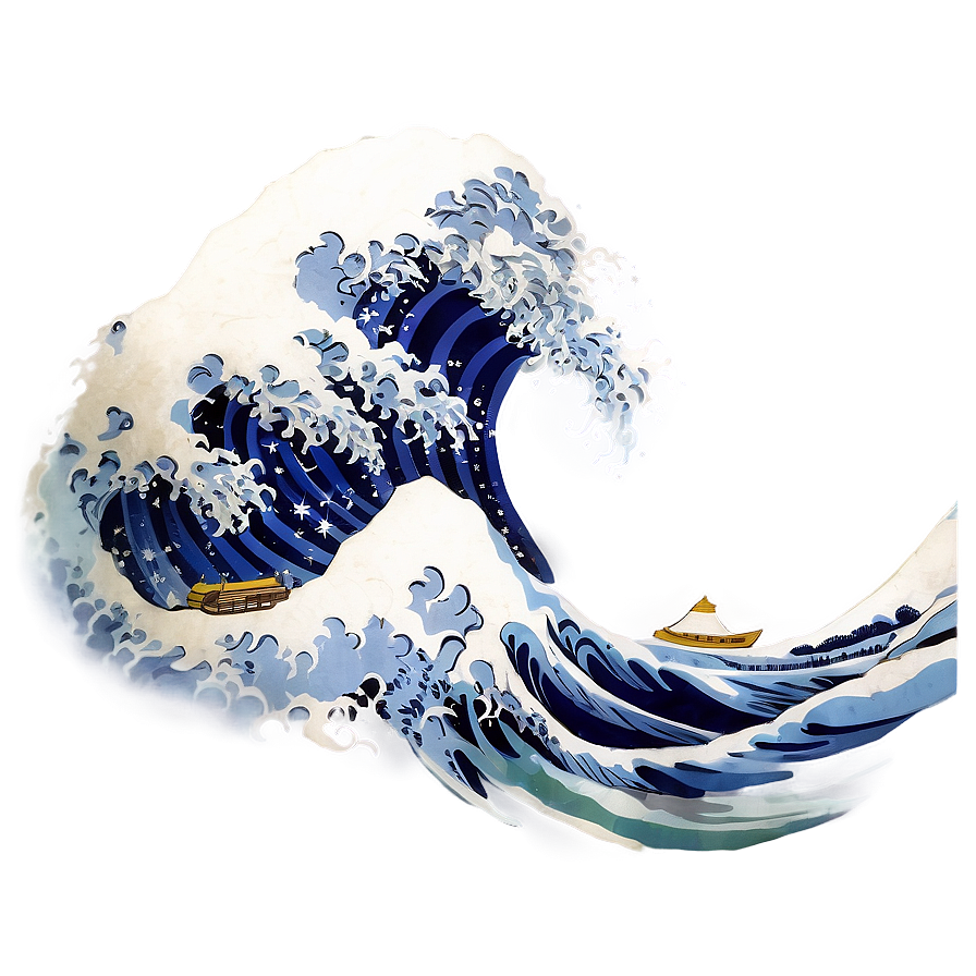 Realistic Japanese Wave Png 06242024