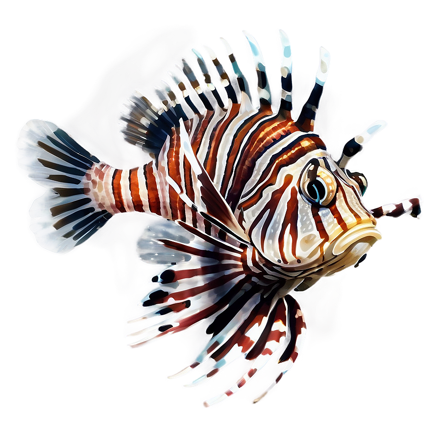 Realistic Lionfish Drawing Png 06292024