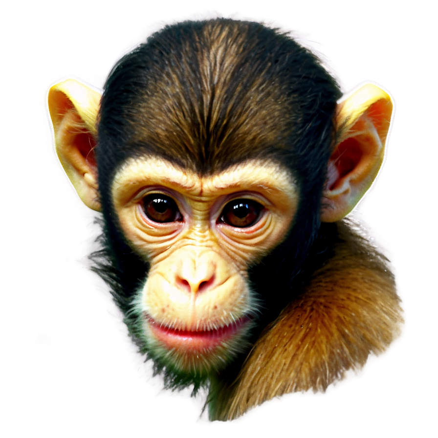 Realistic Monkey Face Png 06272024