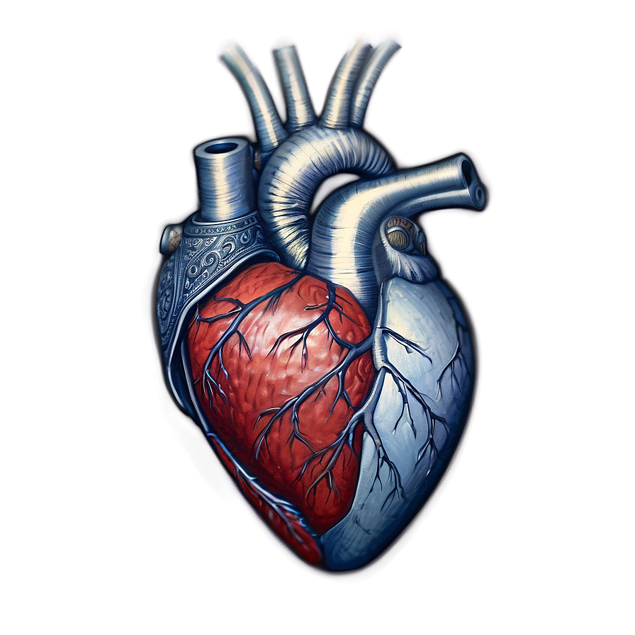 Realistic Open Heart Drawing Png 77