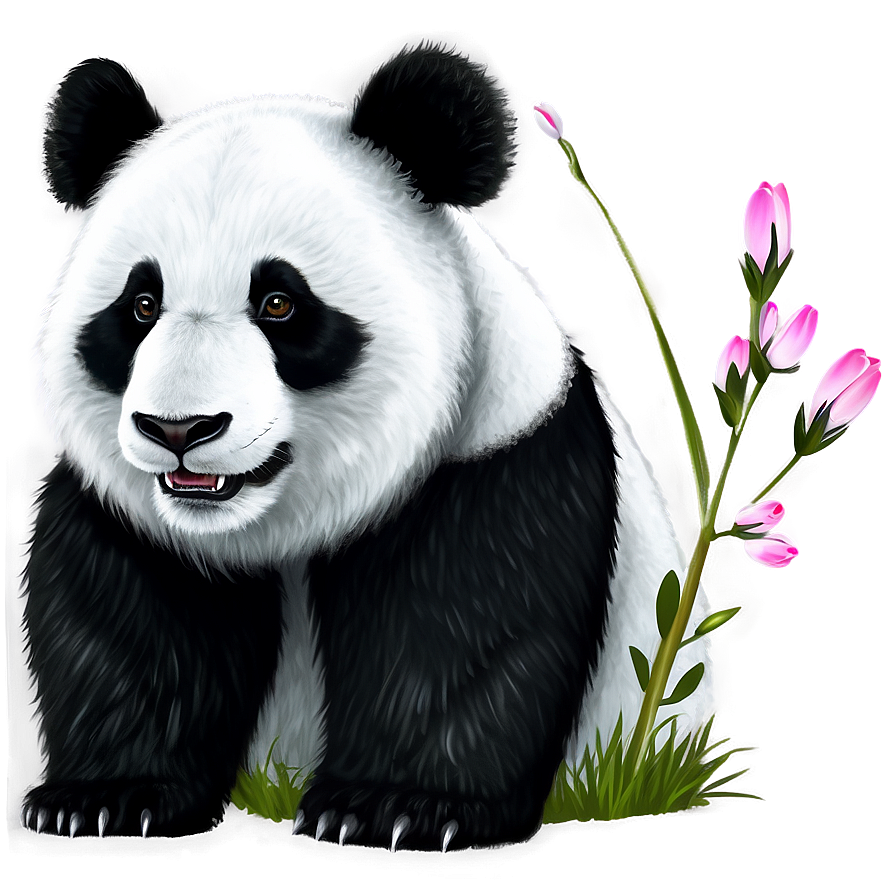 Realistic Panda Drawing Png 05062024