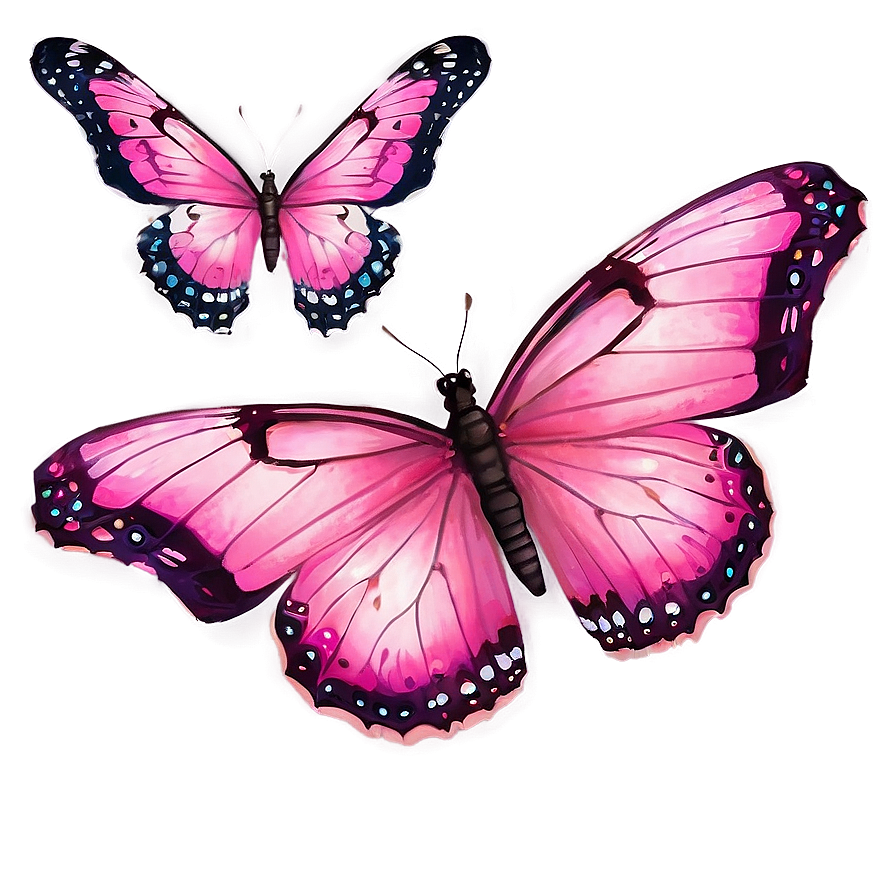 Realistic Pink Butterfly Image Png 49