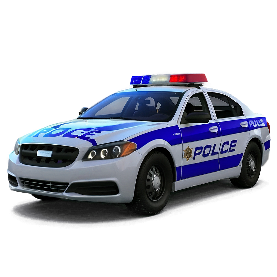 Realistic Police Car Png 06132024