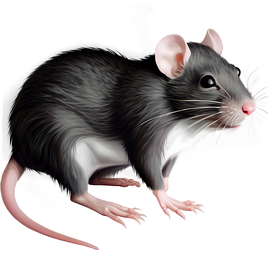 Realistic Rat Illustration Png 9