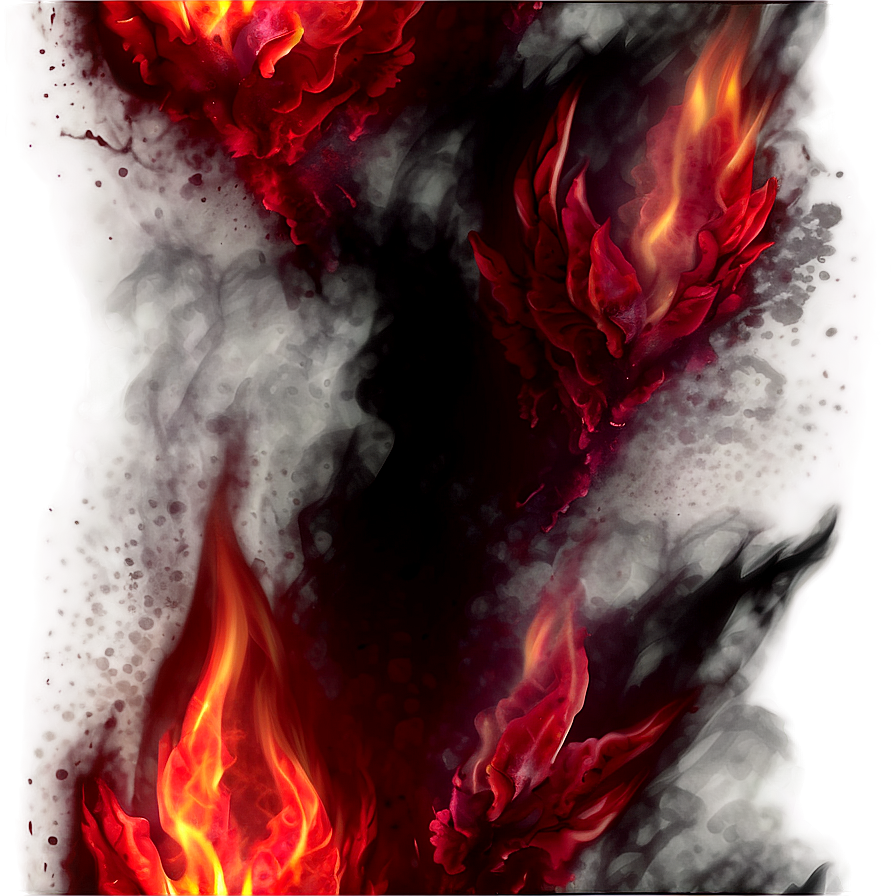 Realistic Red Fire Image Png 68