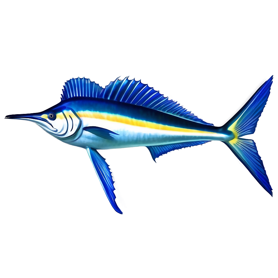 Realistic Sailfish Graphic Png 06262024