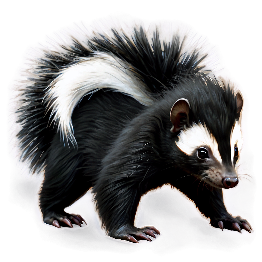 Realistic Skunk Illustration Png Tpf50