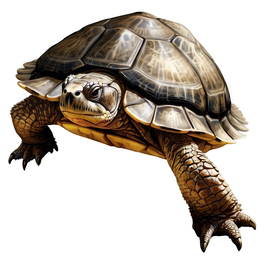 Realistic Snapping Turtle Illustration Png Ljs