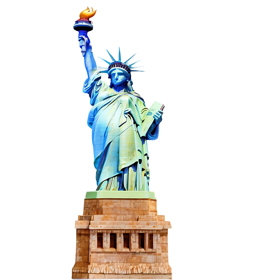 Realistic Statue Of Liberty Rendering Png Aec14