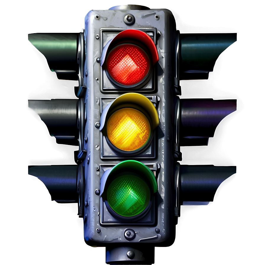 Realistic Traffic Light Closeup Png Lgy