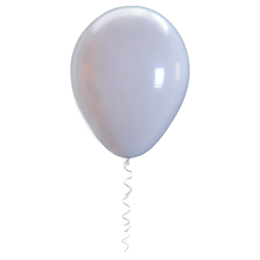 Realistic White Balloon Png 06212024