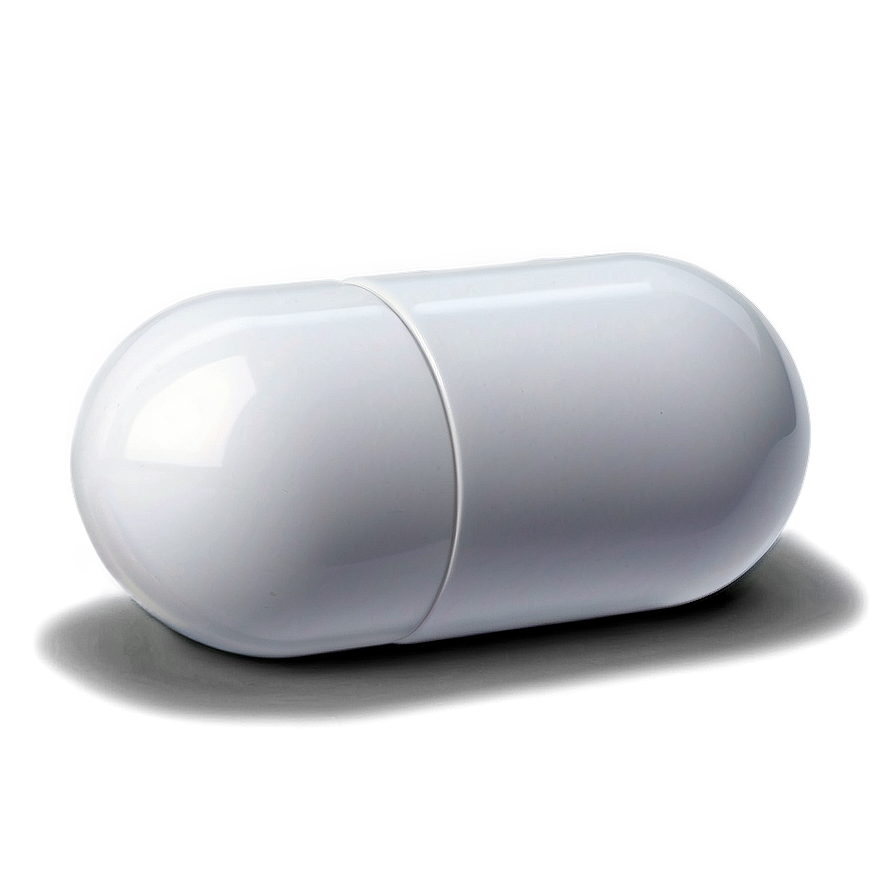 Realistic White Capsule Png Ojn