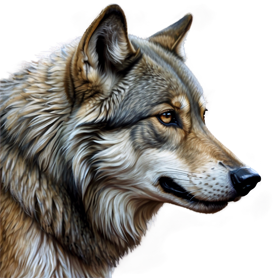 Realistic Wolf Face Drawing Png 06292024