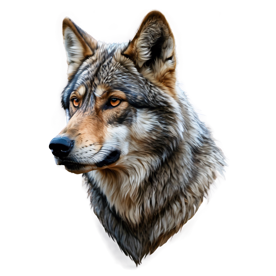 Realistic Wolf Head Drawing Png Ybd