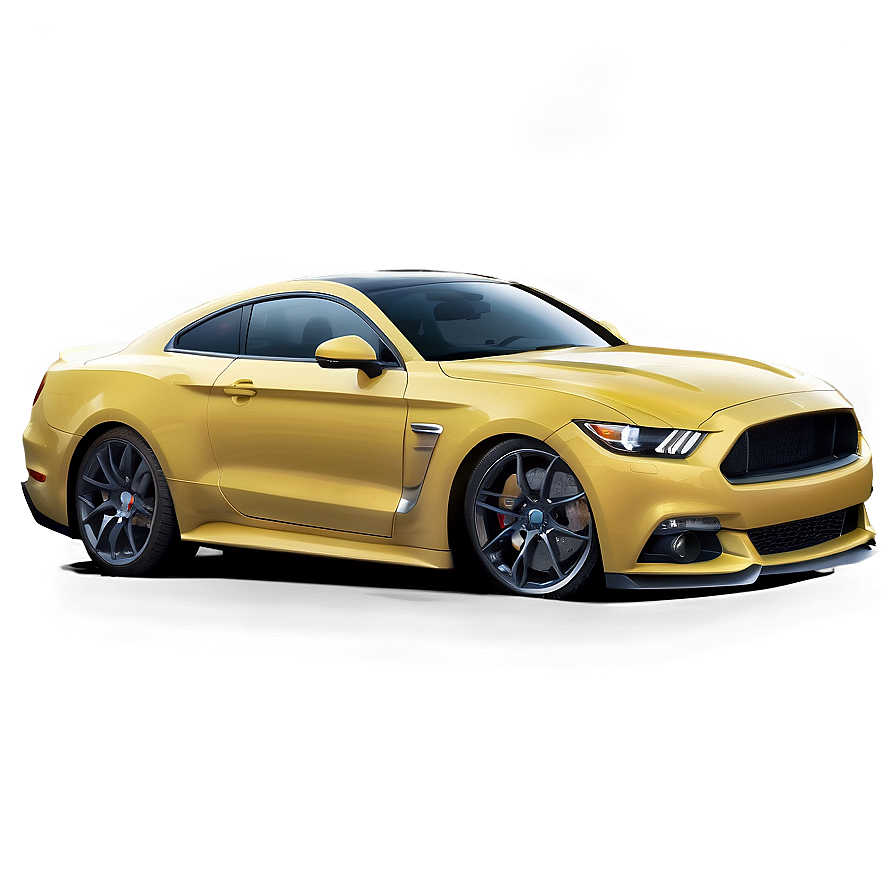 Realistic Yellow Car Art Png 06292024