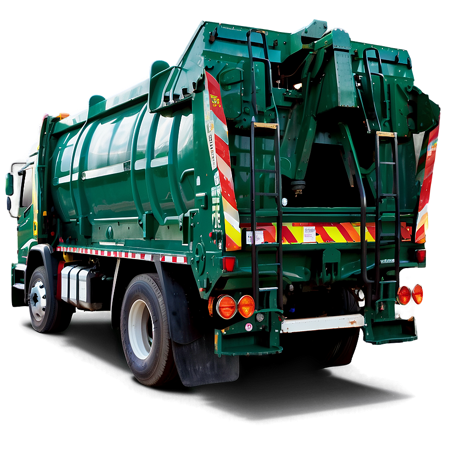 Rear View Garbage Truck Png 06202024