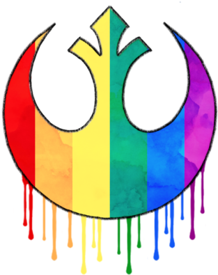 Rebel Alliance Rainbow Drip Logo