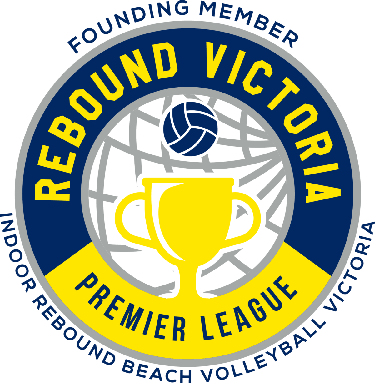 Rebound Victoria Premier League Volleyball Logo